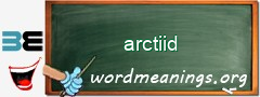 WordMeaning blackboard for arctiid